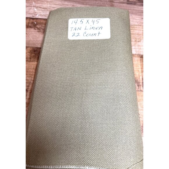 Tan Linen 22 Count 14.5" X 45" Fabric - Picture 1 of 2